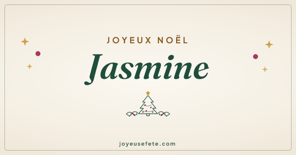 Image « Joyeux Noël Jasmine » au format large