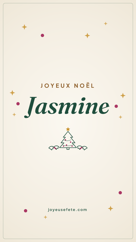 Image « Joyeux Noël Jasmine » au format story