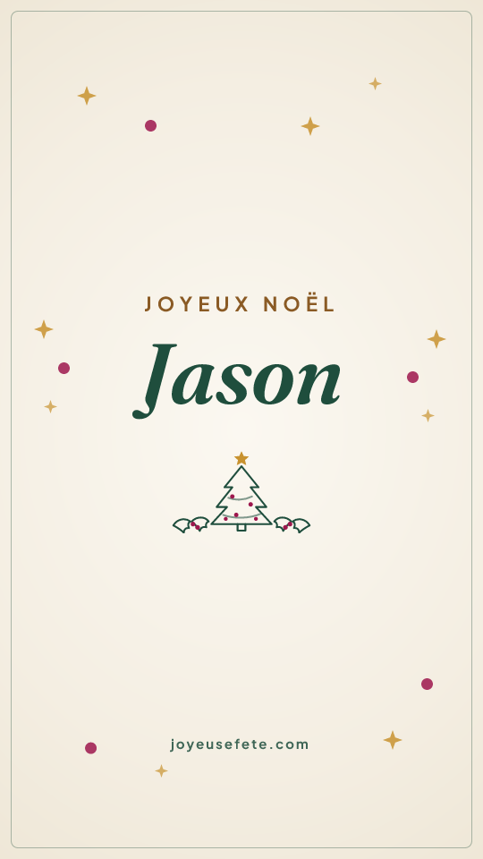Image « Joyeux Noël Jason » au format story