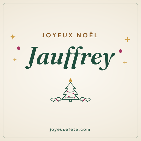 Image carrée « Joyeux Noël Jauffrey » pour WhatsApp