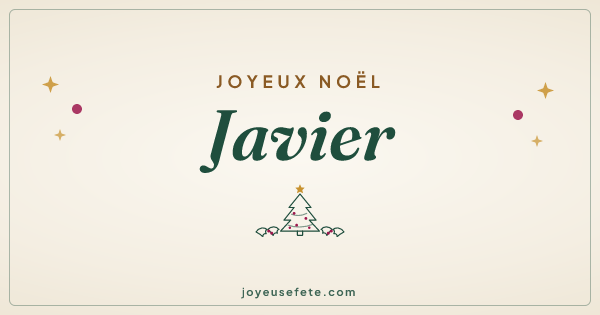 Image « Joyeux Noël Javier » au format large