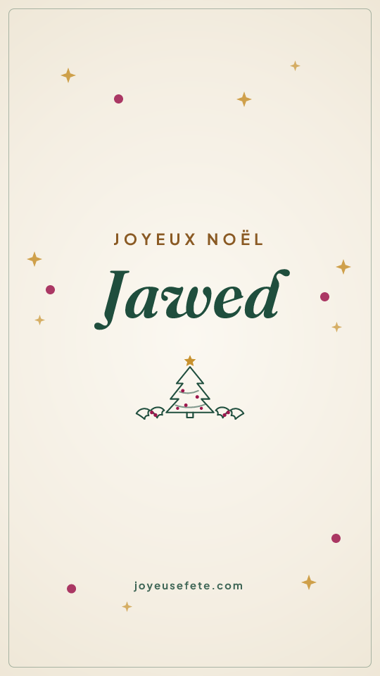 Image « Joyeux Noël Jawed » au format story
