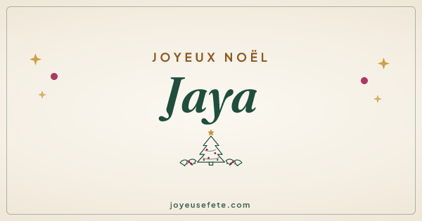 Image « Joyeux Noël Jaya » au format large