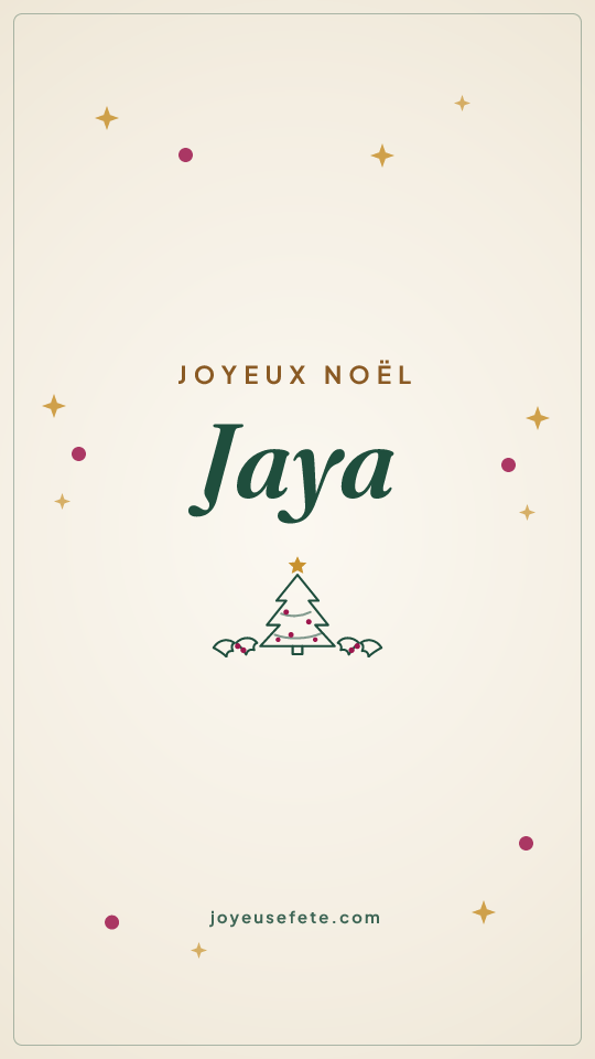 Image « Joyeux Noël Jaya » au format story