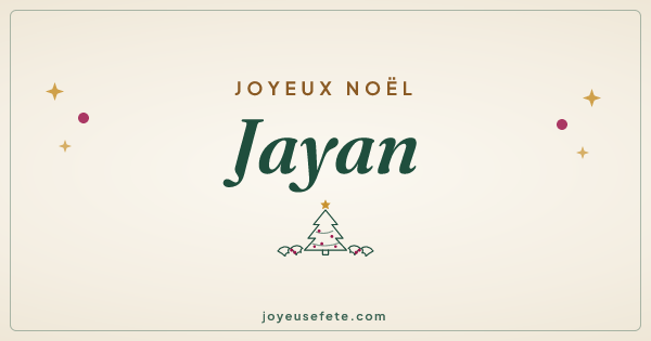 Image « Joyeux Noël Jayan » au format large
