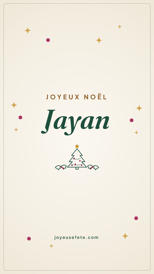 Image « Joyeux Noël Jayan » au format story