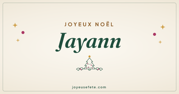 Image « Joyeux Noël Jayann » au format large