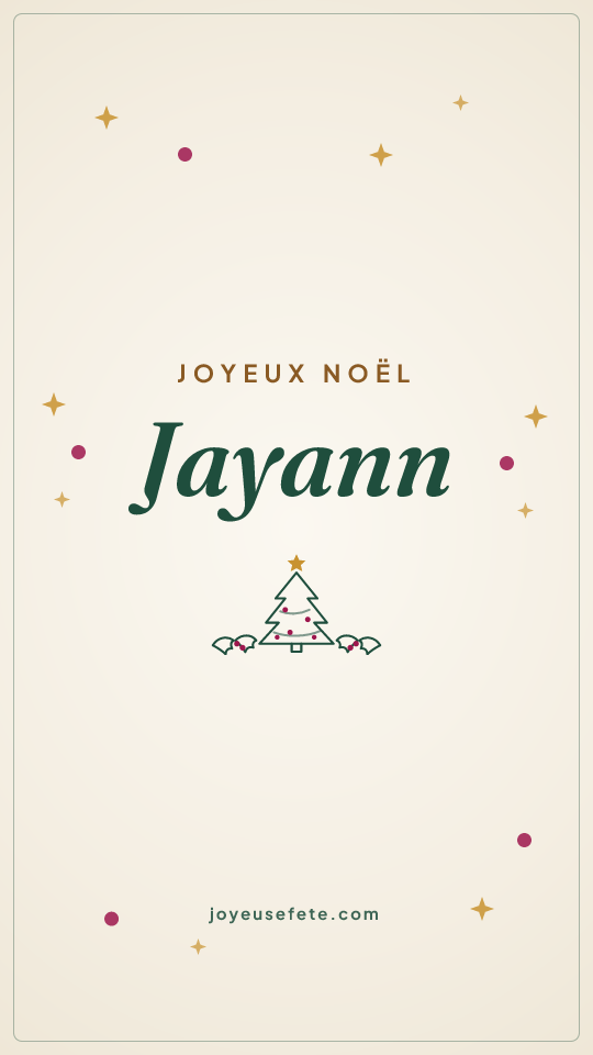 Image « Joyeux Noël Jayann » au format story