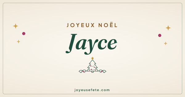 Image « Joyeux Noël Jayce » au format large