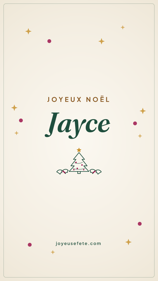 Image « Joyeux Noël Jayce » au format story