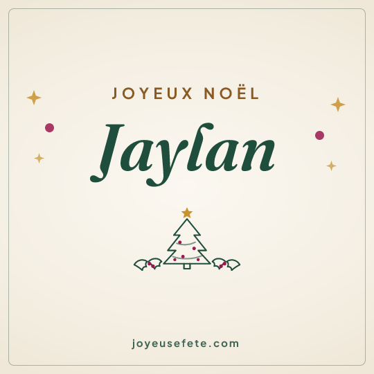 Image carrée « Joyeux Noël Jaylan » pour WhatsApp