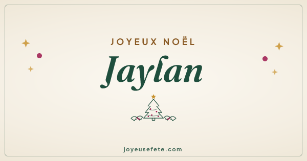 Image « Joyeux Noël Jaylan » au format large