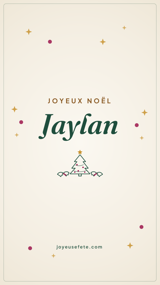 Image « Joyeux Noël Jaylan » au format story