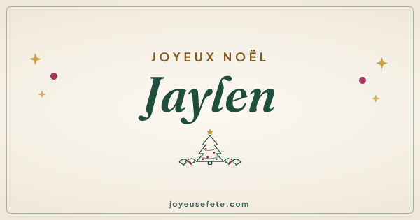 Image « Joyeux Noël Jaylen » au format large