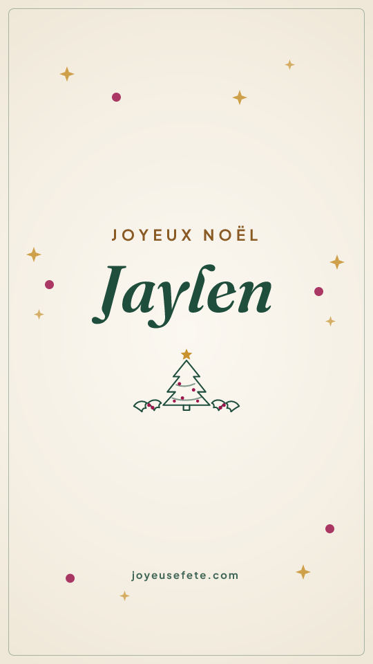 Image « Joyeux Noël Jaylen » au format story