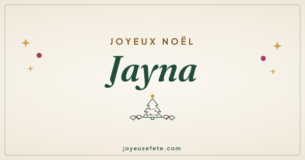 Image « Joyeux Noël Jayna » au format large