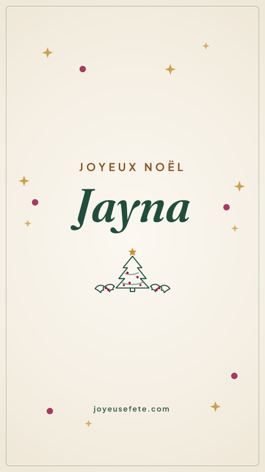 Image « Joyeux Noël Jayna » au format story