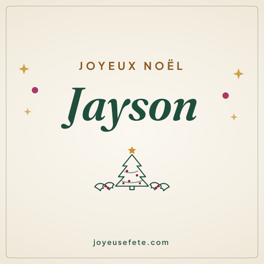 Image carrée « Joyeux Noël Jayson » pour WhatsApp