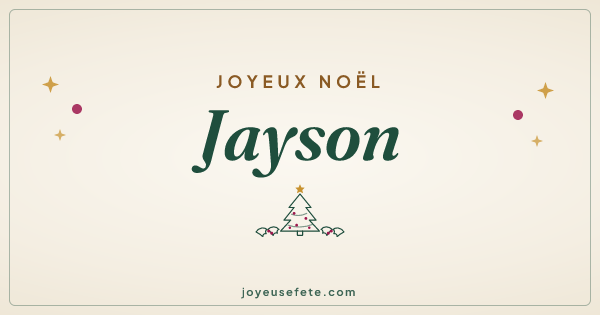 Image « Joyeux Noël Jayson » au format large