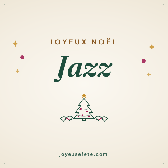 Image carrée « Joyeux Noël Jazz » pour WhatsApp