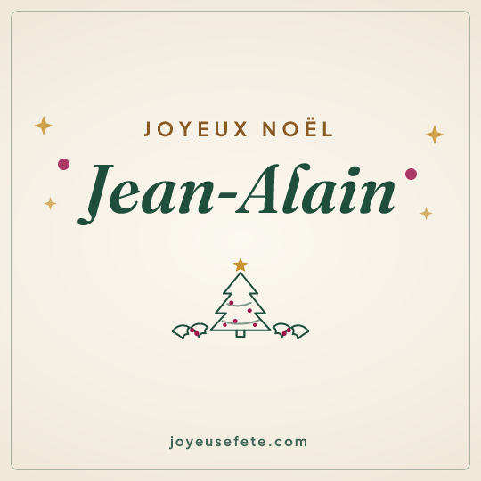 Image carrée « Joyeux Noël Jean-Alain » pour WhatsApp