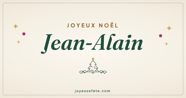 Image « Joyeux Noël Jean-Alain » au format large