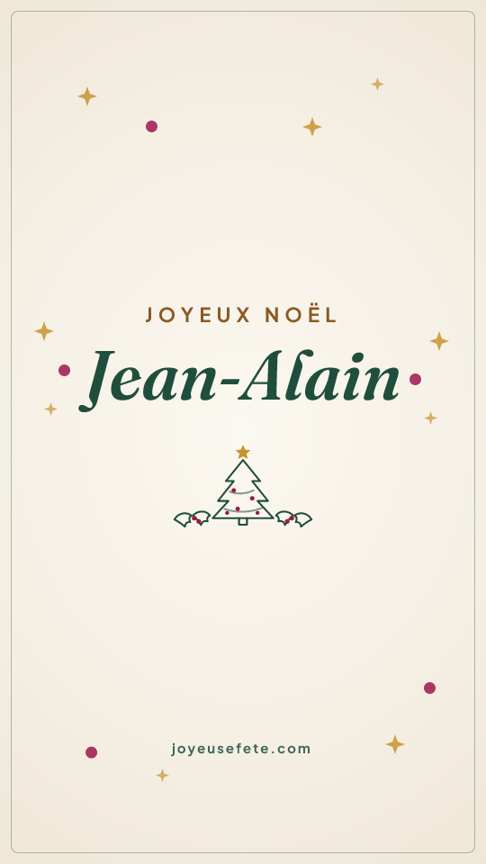 Image « Joyeux Noël Jean-Alain » au format story