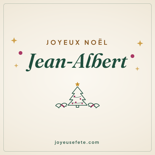 Image carrée « Joyeux Noël Jean-Albert » pour WhatsApp