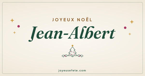 Image « Joyeux Noël Jean-Albert » au format large