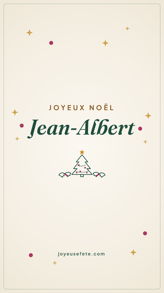 Image « Joyeux Noël Jean-Albert » au format story
