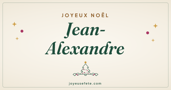 Image « Joyeux Noël Jean-Alexandre » au format large