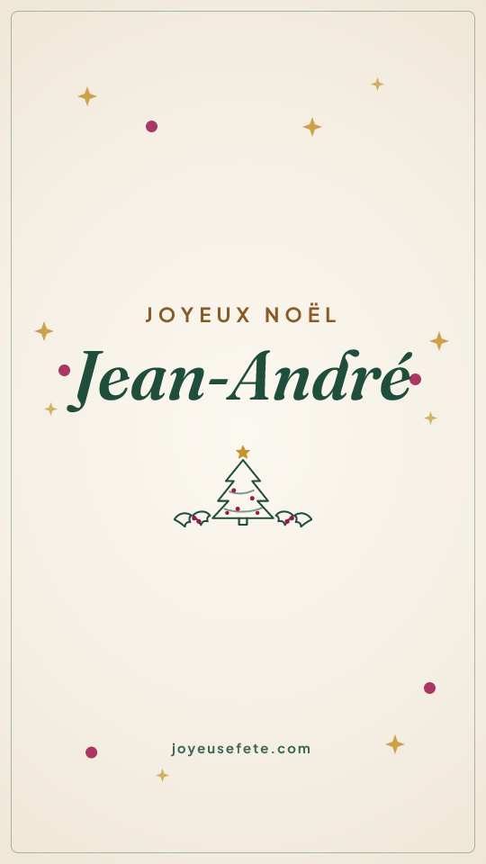 Image « Joyeux Noël Jean-André » au format story