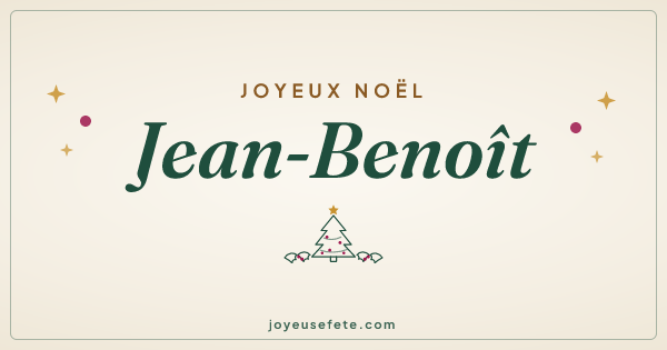 Image « Joyeux Noël Jean-Benoît » au format large