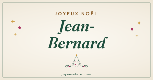 Image « Joyeux Noël Jean-Bernard » au format large