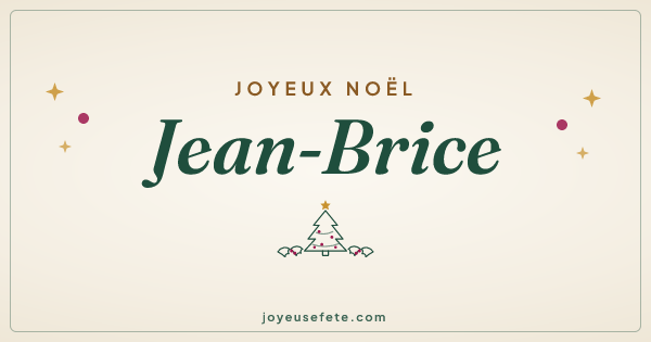 Image « Joyeux Noël Jean-Brice » au format large