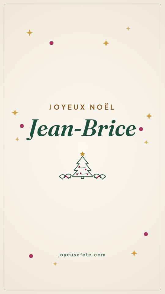 Image « Joyeux Noël Jean-Brice » au format story