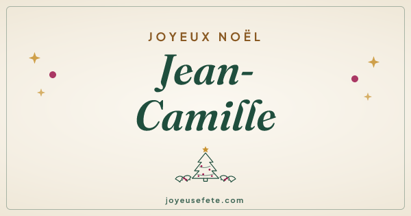 Image « Joyeux Noël Jean-Camille » au format large
