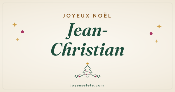 Image « Joyeux Noël Jean-Christian » au format large