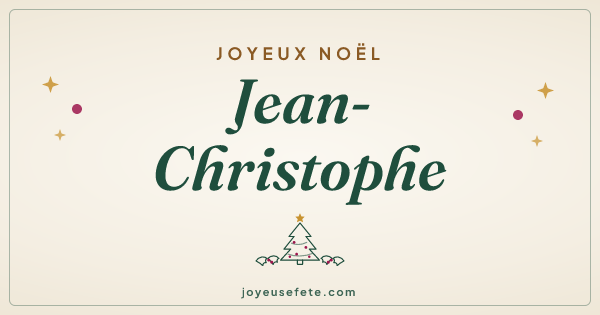 Image « Joyeux Noël Jean-Christophe » au format large