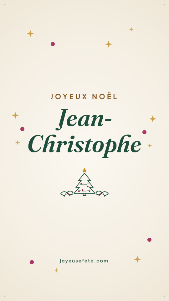 Image « Joyeux Noël Jean-Christophe » au format story