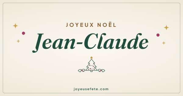 Image « Joyeux Noël Jean-Claude » au format large