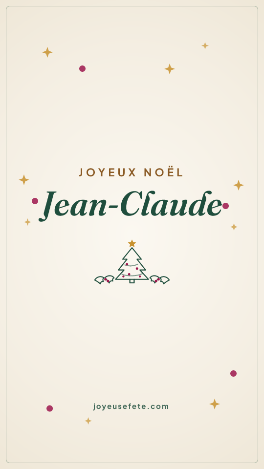 Image « Joyeux Noël Jean-Claude » au format story