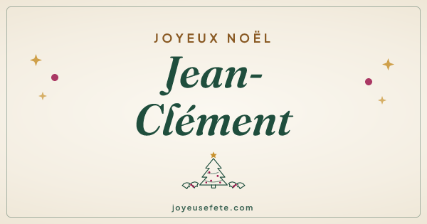 Image « Joyeux Noël Jean-Clément » au format large