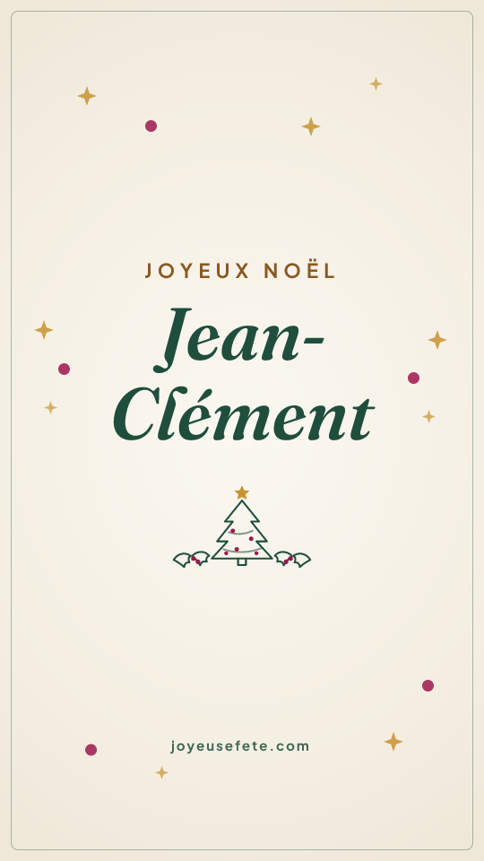 Image « Joyeux Noël Jean-Clément » au format story