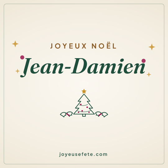Image carrée « Joyeux Noël Jean-Damien » pour WhatsApp