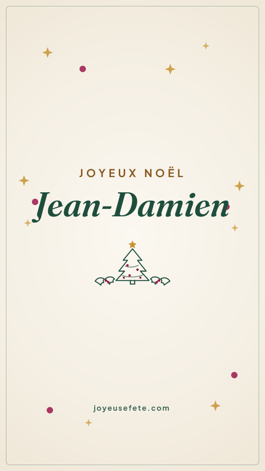 Image « Joyeux Noël Jean-Damien » au format story