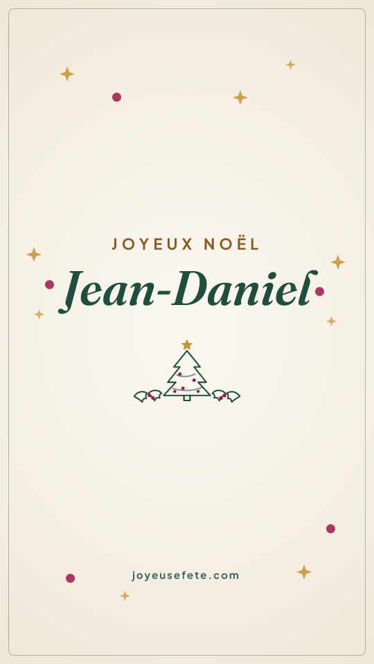 Image « Joyeux Noël Jean-Daniel » au format story