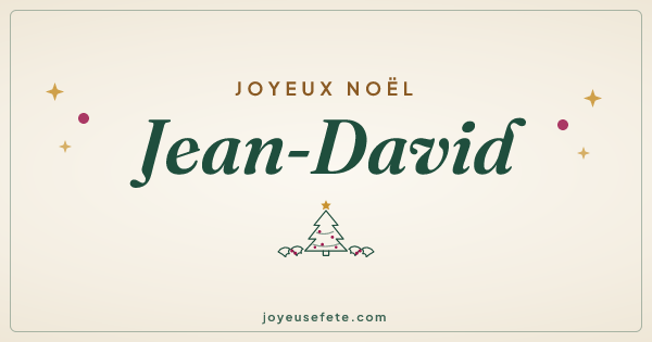 Image « Joyeux Noël Jean-David » au format large