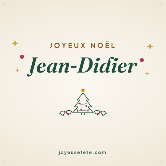Image carrée « Joyeux Noël Jean-Didier » pour WhatsApp