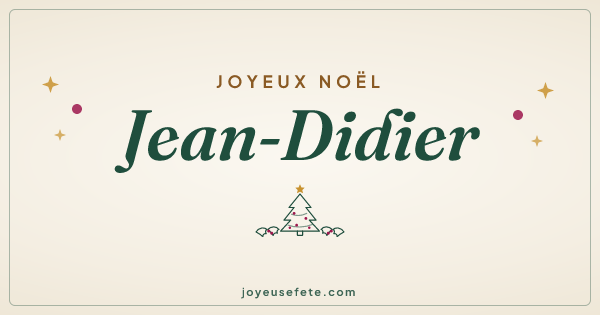 Image « Joyeux Noël Jean-Didier » au format large